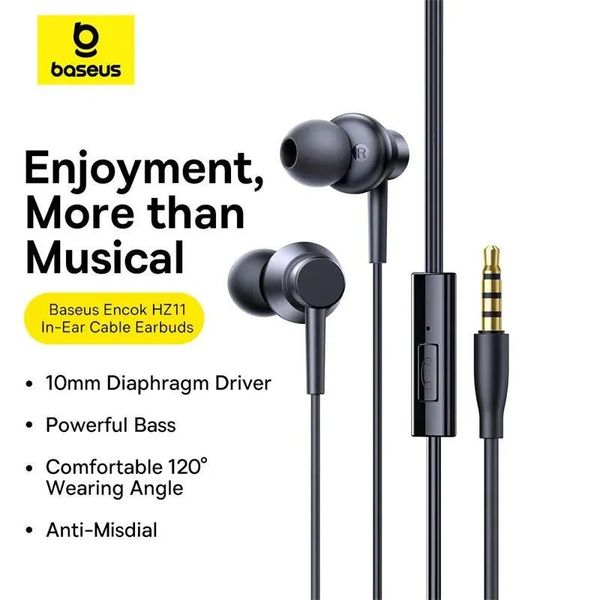 Baseus Earphone 3.5mm Wired Earphone Mic