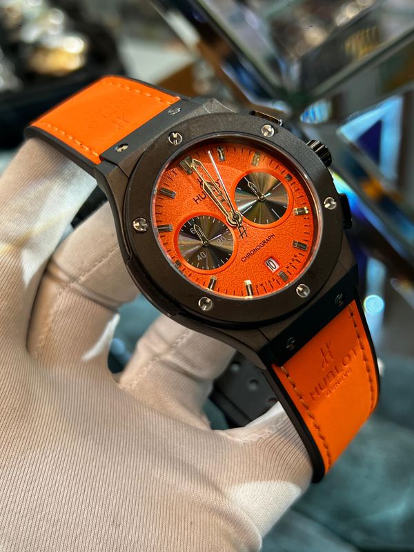 Hublot Classic Fusion Black Case Orange Belt Orange Dial V2
