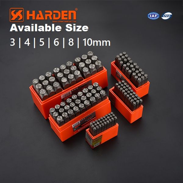 HARDEN 27pcs Steel Letters punch ( 3mm | 4mm | 5mm | 6mm | 8mm | 10mm ) Professional Alphabet Chrome Vanadium punch set; 610863 - 610869