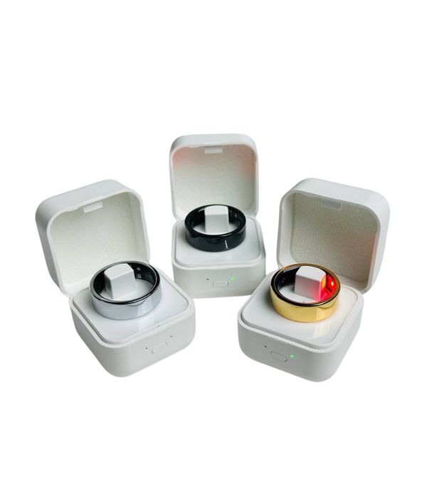 Smart Finger Ring for Fitness Tracking  With Charging Case