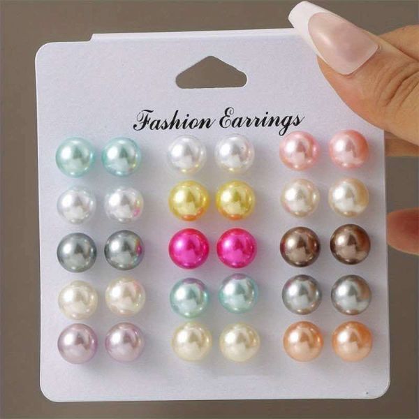 New Design  Colourfull 15 pieces Earrings set