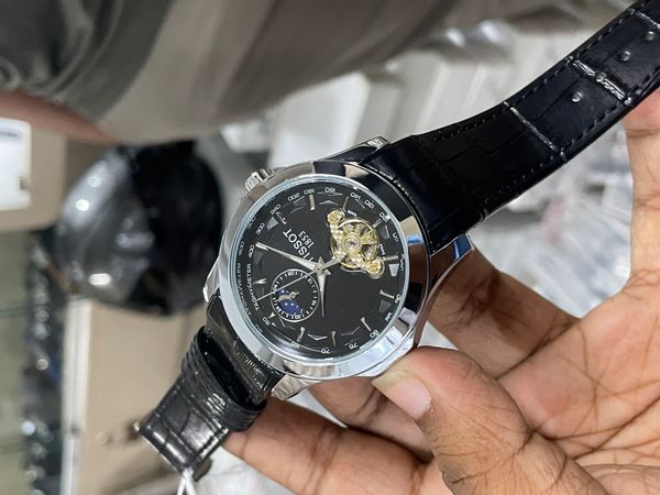 TISSOT AUTO BLACK BELT BLACK DIAL