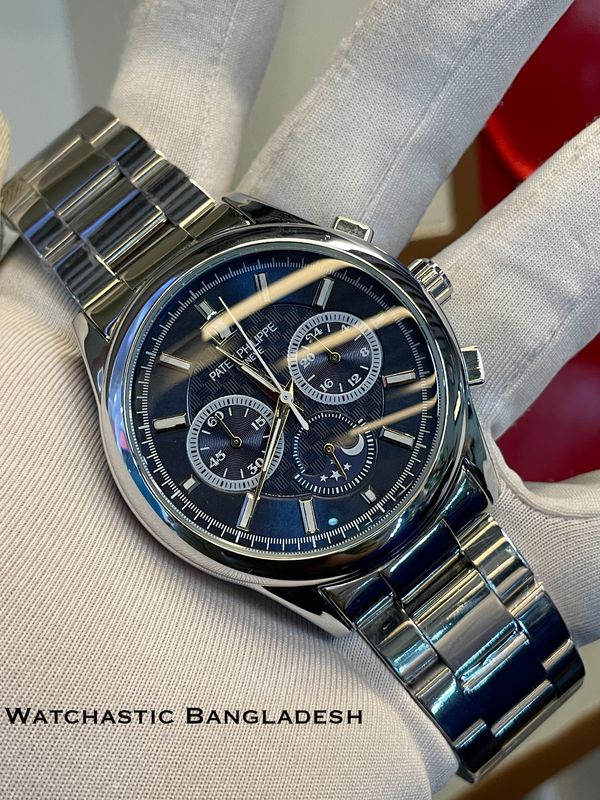 PATEK CHRONO CHAIN SIMPLE BLUE DIAL