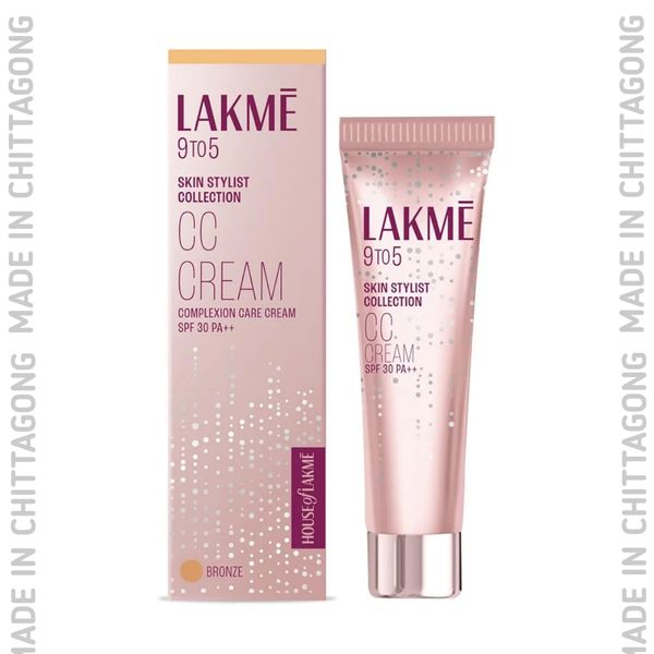 Lakme 9 To 5 CC Cream SPF 30- Bronze, 30 g
