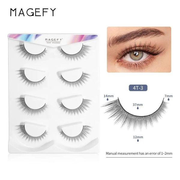 Magefy 4 pair eyelash - 4T-3