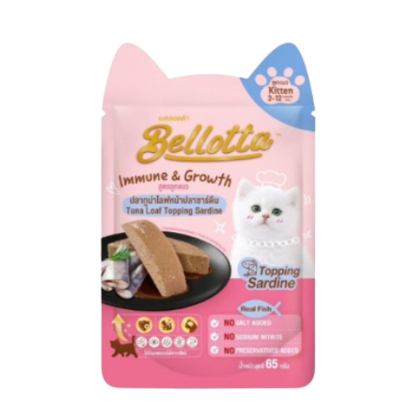 Bellotta Kitten Cat Food Tuna Loaf Topping Sardine