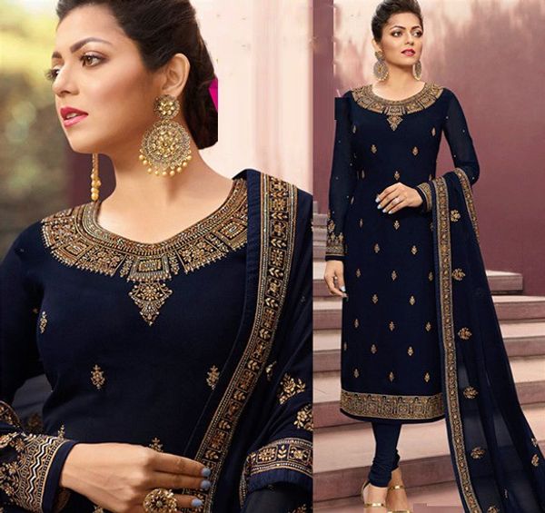 Semi –Embroidery & Sequence Work Party dress