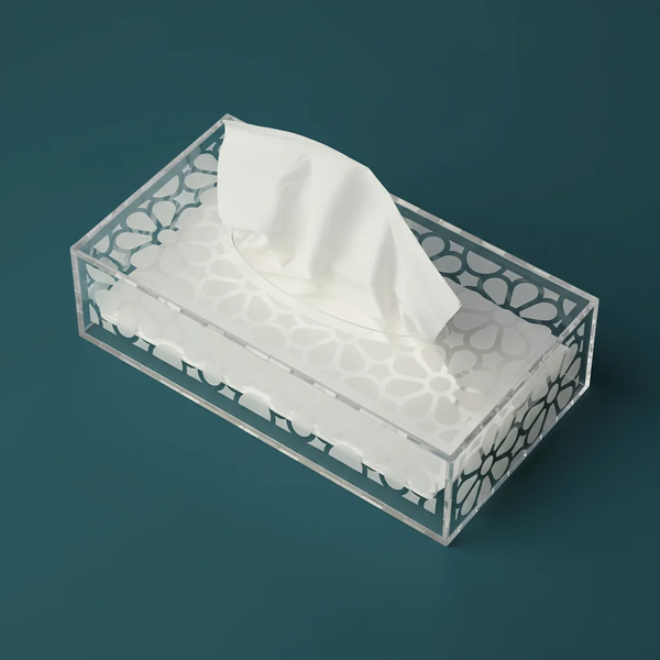 Transparent Acrylic Tissue Box Holder .