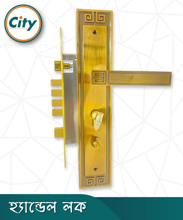 উচ্চ সুরক্ষা বড় আকারের হ্যান্ডেল লক অতিরিক্ত নব সহ প্রধান দরজার জন্য সি এফ রঙের দরজার লক Door Lock