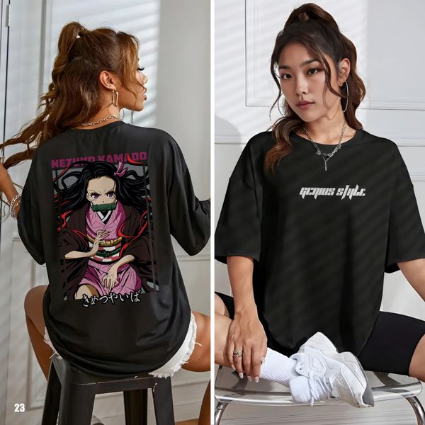 Nezuko Kamado Drop Shoulder T-shirt - 23