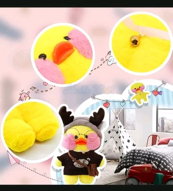 HelloKimi 30cm Mimi Ins Little Yellow Duck Dol Plush Shoft Toy - Image 7