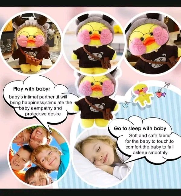 HelloKimi 30cm Mimi Ins Little Yellow Duck Dol Plush Shoft Toy - Image 8