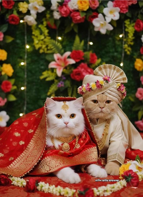 cat sharee ar sherwani
