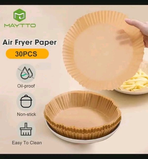 MAYTTO Air Fryer Paper Baking Oil Proof and Oil Absorbing Paper Plate 30pcs - Image 1