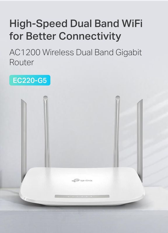 AC1200 Wireless Dual-Band Gigabit Router EC220-G5