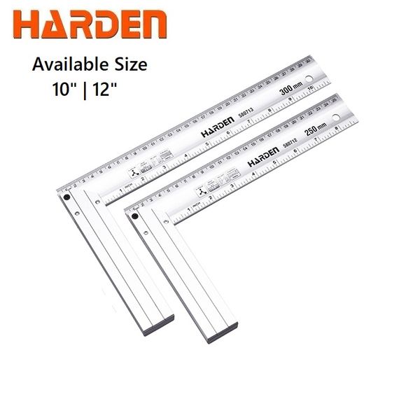 HARDEN Aluminum Try Square Matam ( 10" | 12" ), Measuring Tools, Professional Quality; 580712 | 580713