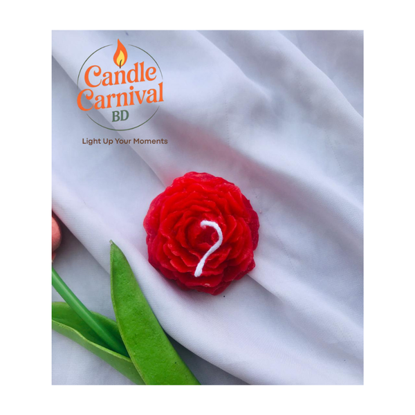 Red Peony Flower Candle (Non-fragrance)