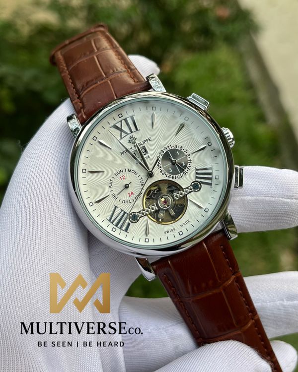 Patek Brown Belt White Dial (Semi AAA)