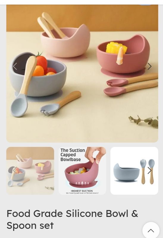 Food Grade Silicone Bowl & Spoon set