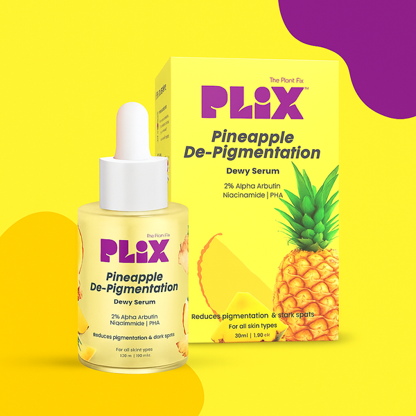 Plix 2% Alpha Arbutin Pineapple De-Pigmentation Dewy Face Serum for Pigmentation & Dark Spots Removal 30ml