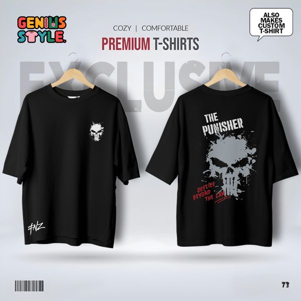 The Punisher Premium Drop Shoulder T-shirt - 73