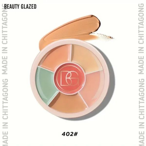 Beauty Glazed 6-Color Concealer For Spotless, Brightened Skin - Decrease Tear Gaps, Dark Circles & Even Skin Tone-402