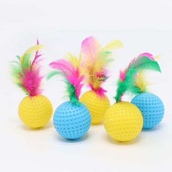 Colorful Golf Interactive Ball with feature Cat Toy 1pcs
