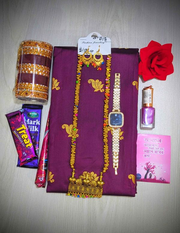 আকর্ষণীয় শাড়ী গিফট কম্ব সেট - Image 4