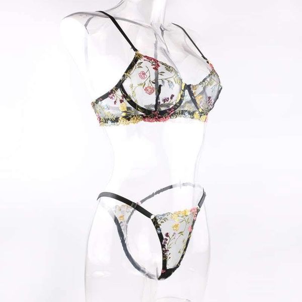 Elegant Floral Embroidered Lingerie Set - Image 8