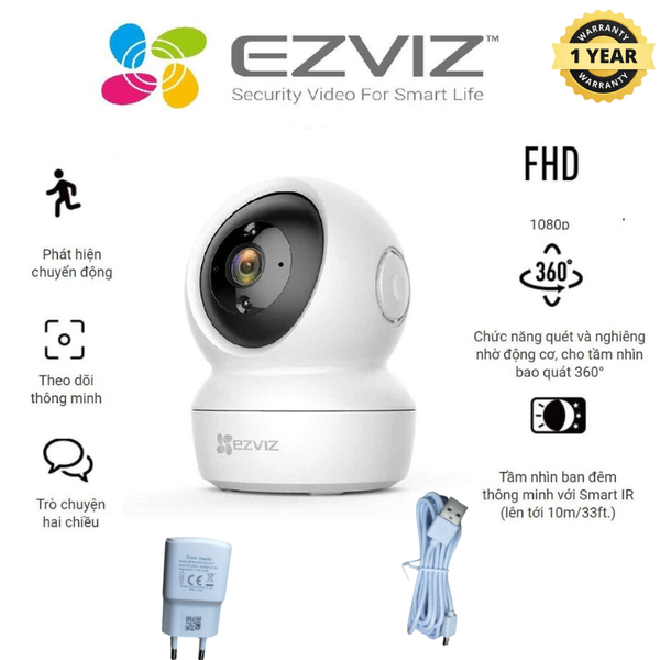 EZVIZ CS-H6C 360° Pan & Tilt Smart Home Security Camera