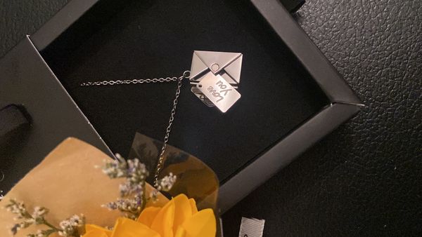 LETTER CASING "LOVE YOU" NECKLACE WITH BLACK BOX!