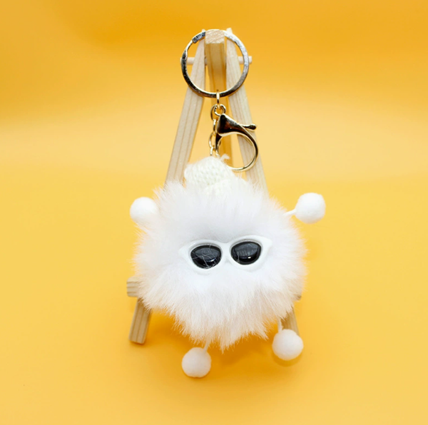 Kawaii Hairball Plush Keychains