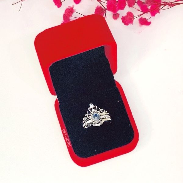 100 LANGUAGE " I LOVE YOU" RING WITH RED GIFT BOX