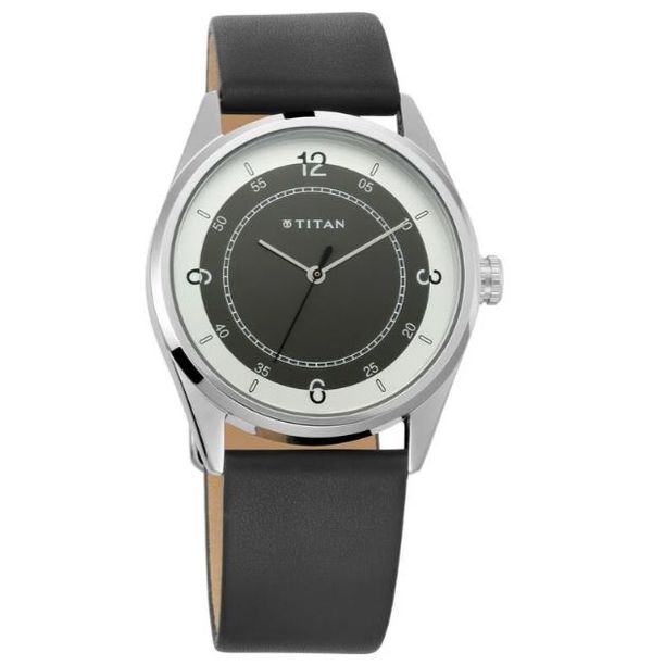 Titan Quartz Analog Multicoloured Dial Leather Strap Watch for Men (NS1729SL04)