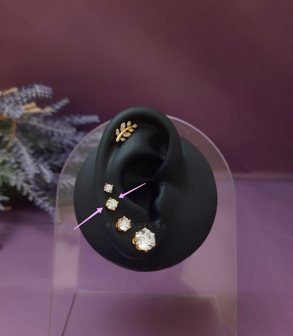 Dewdrop CZ stud earrings