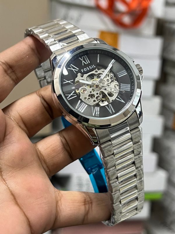 FOSSIL AUTO CHAIN BLACK DIAL