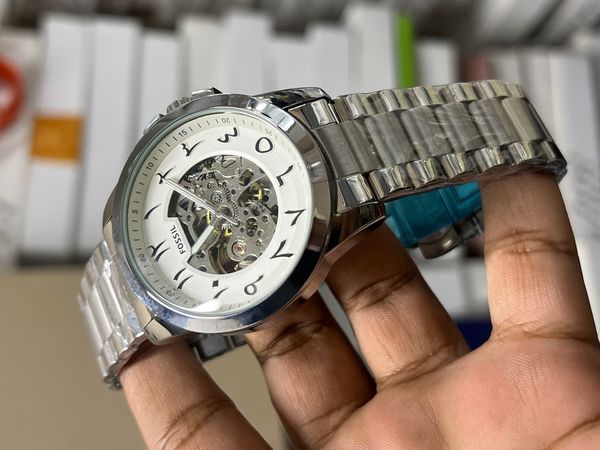 FOSSIL AUTO CHAIN ARABIC WHITE DIAL