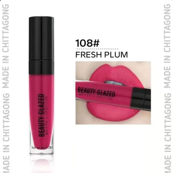 Beauty Glazed Matte Lipstick -Fresh Plum 108