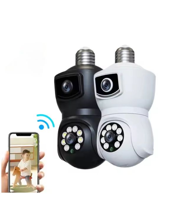 V380 E9 Dual Lens Bulb PTZ IP Camera
