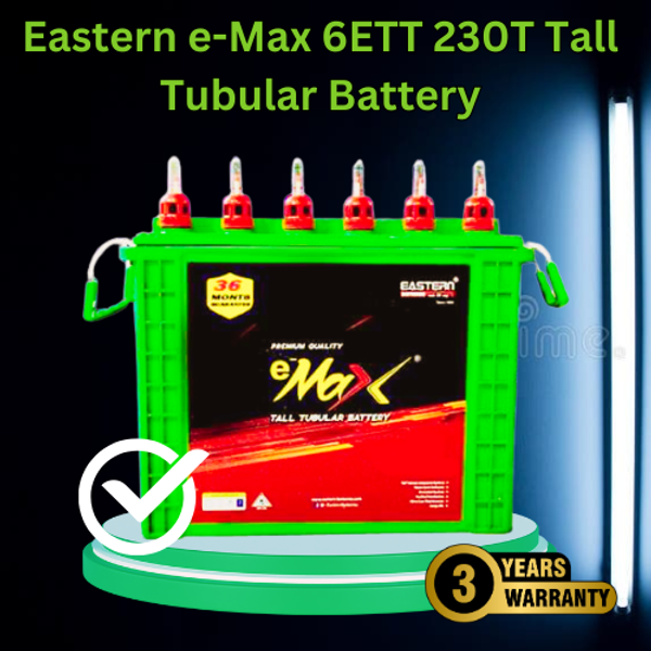 Eastern e-Max 6ETT 230T Tall Tubular Battery