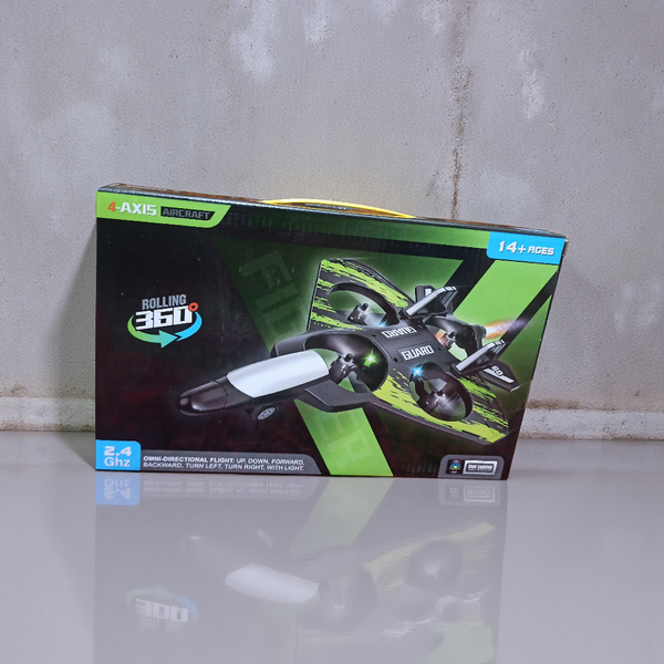 4-Axis RC Aircraft Drone – Rolling 360° Stunt Plane with Remote & Wrist Control