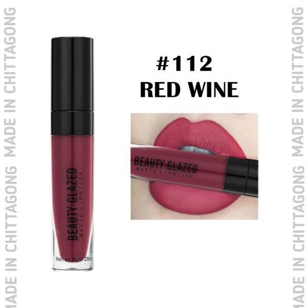 Beauty Glazed Matte Lipstick Shade 112 Red Wine