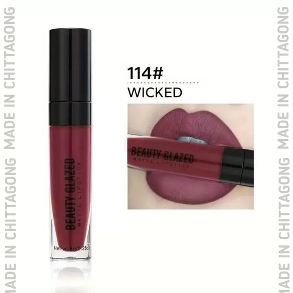 Beauty Glazed Matte Lipstick - Wicked 114#