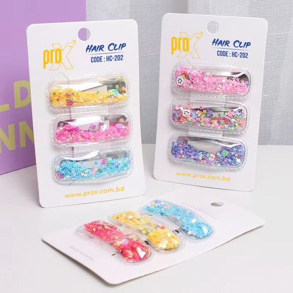 ProX Timeless Twists Hair Clip For Women HC-202-14 ( 3pcs ) Multi-Color