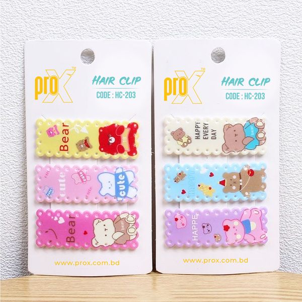 ProX Essential Hair Clip For Women HC-203-8 ( 3pcs ) Multi-Color
