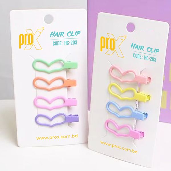 ProX Essential Hair Clip For Women HC-203-9 ( 4pcs ) Multi-Color
