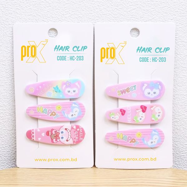 ProX Essential Hair Clip For Women HC-203-12 ( 3pcs ) Multi-Color
