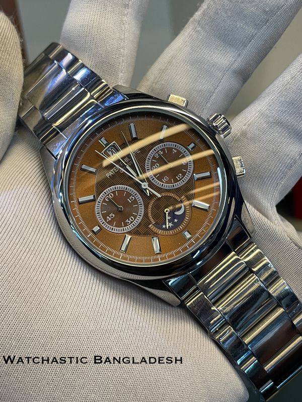 PATEK CHRONO CHAIN SIMPLE BROWN DIAL