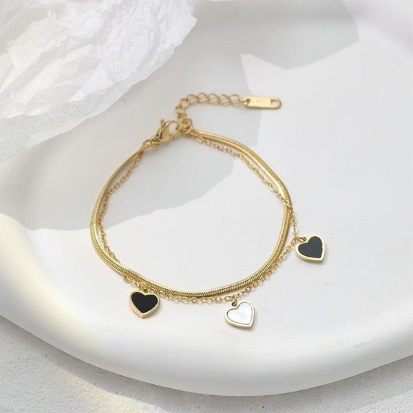 Double layer love bracelet
