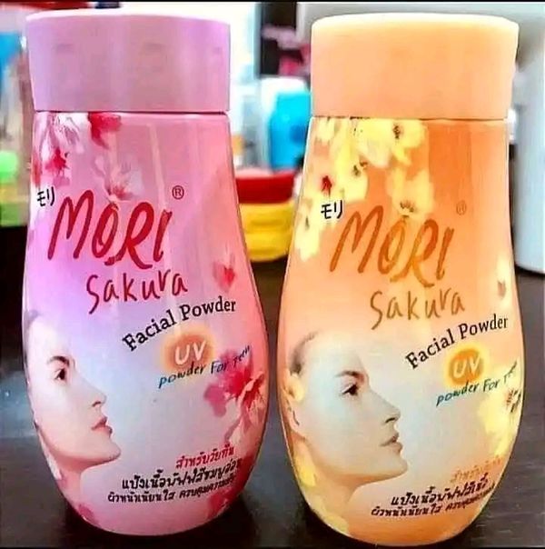 MORI SAKURA FACIAL POWDER ORANGE & PINK (50G)MADE IN THAILAND🇹🇭
